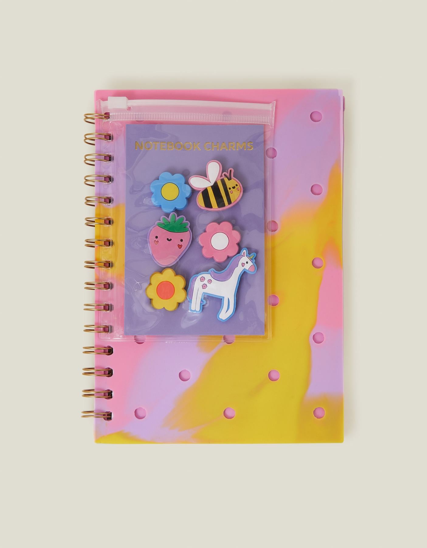 Girls Notebook and Cover Charms Set