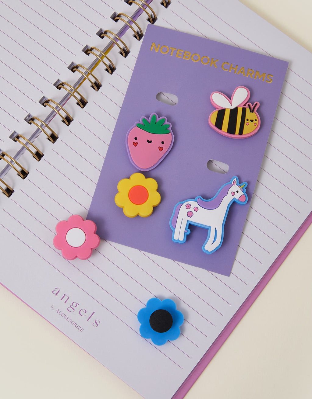 Girls Notebook and Cover Charms Set
