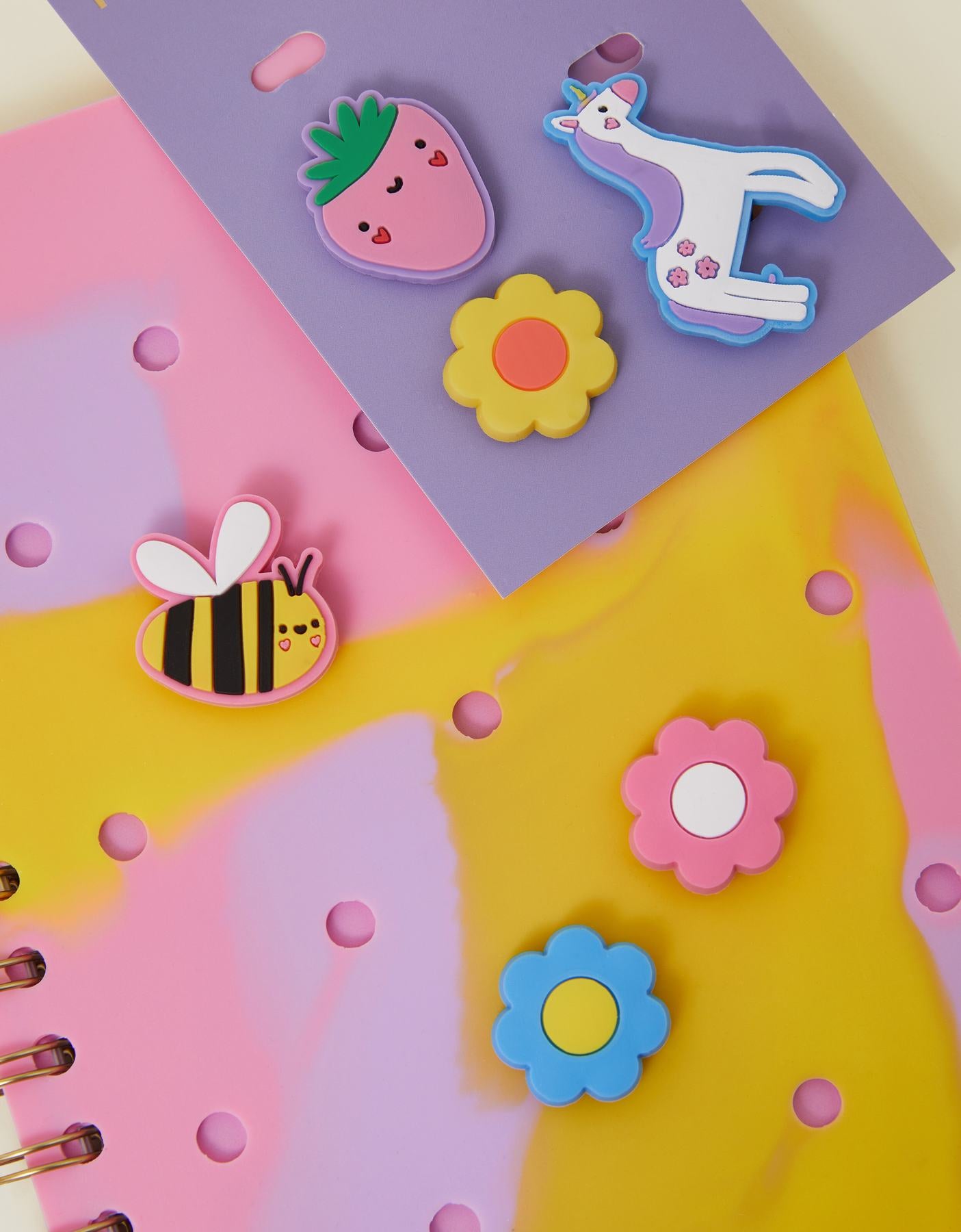 Girls Notebook and Cover Charms Set