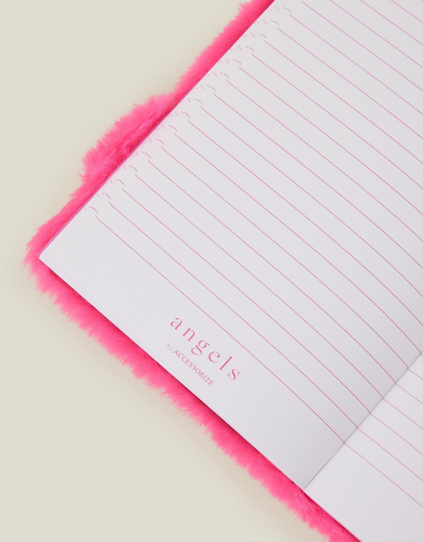 Girls Faux Fur Strawberry Notebook