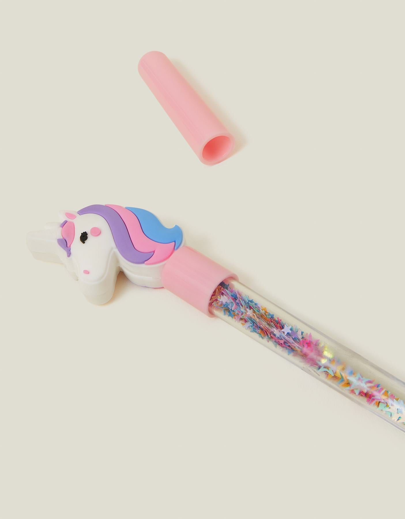 Girls Confetti Unicorn Topper Pen