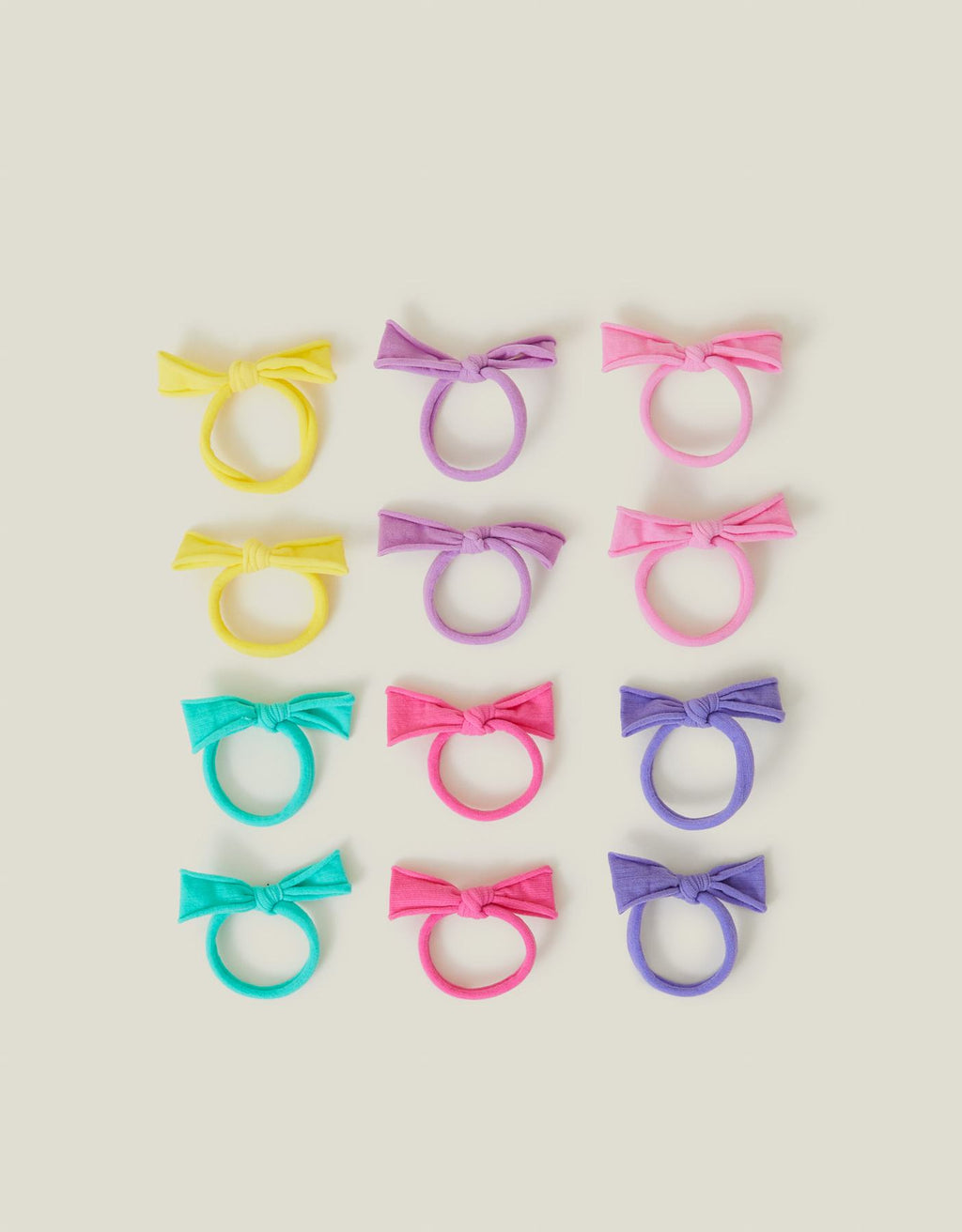 12-Pack Girls Mini Tie Hair Bands