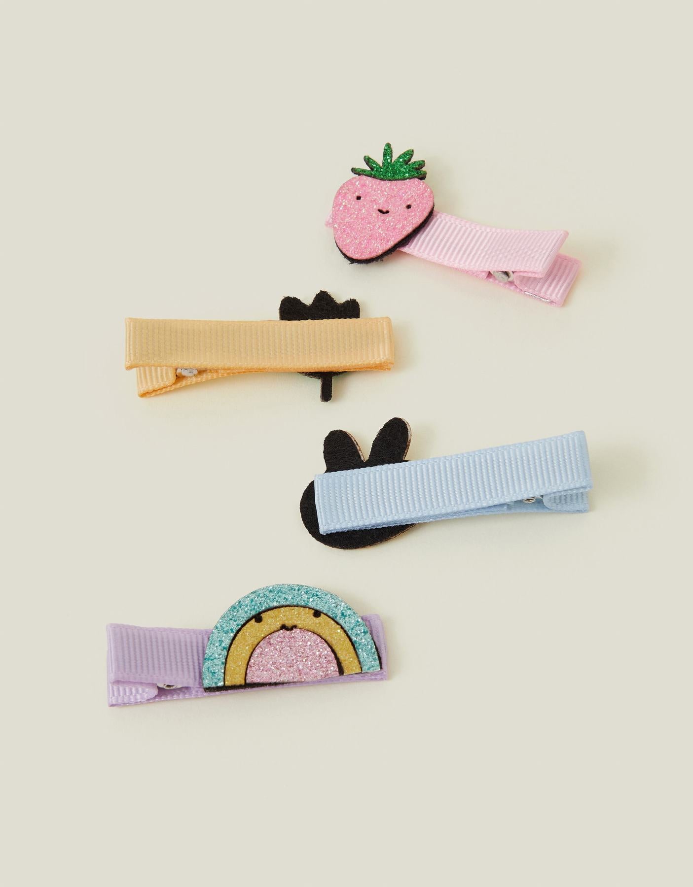 4-Pack Girls Spring Garden Salon Hair Clips