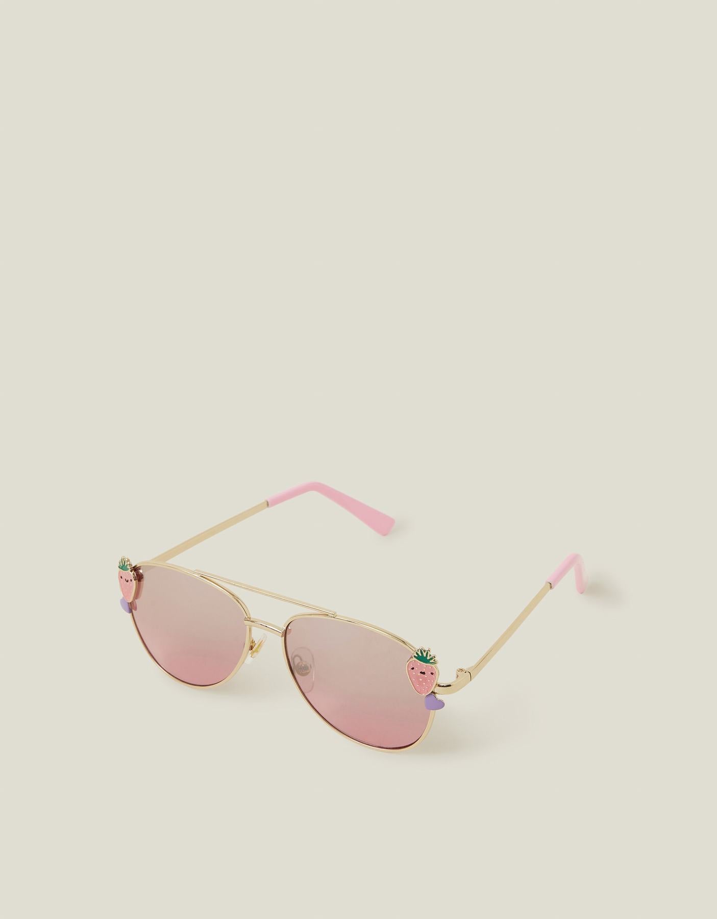 Girls Strawberry Aviator Sunglasses