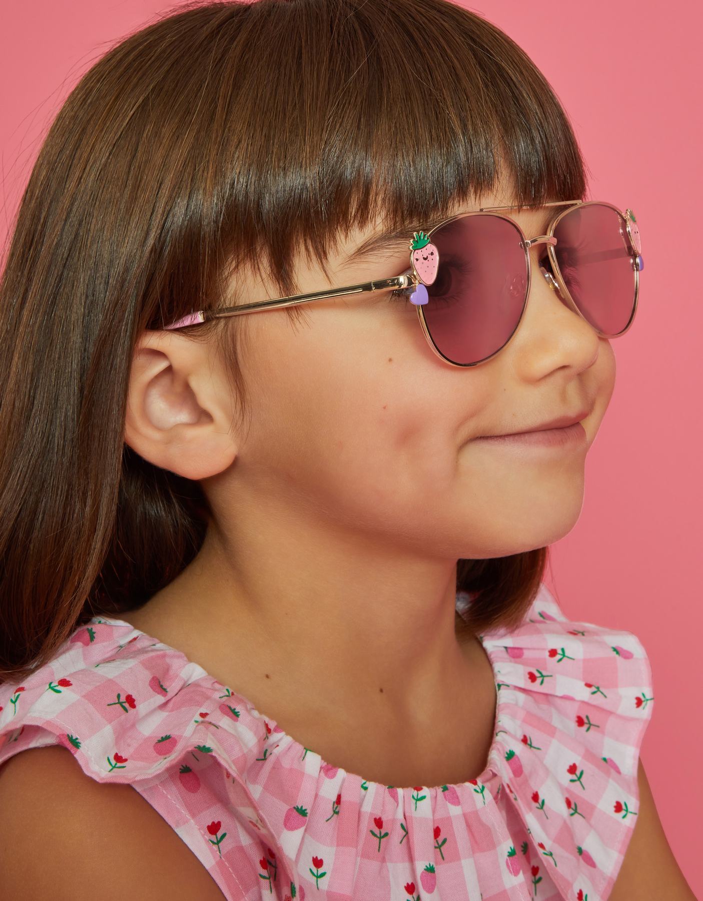 Girls Strawberry Aviator Sunglasses