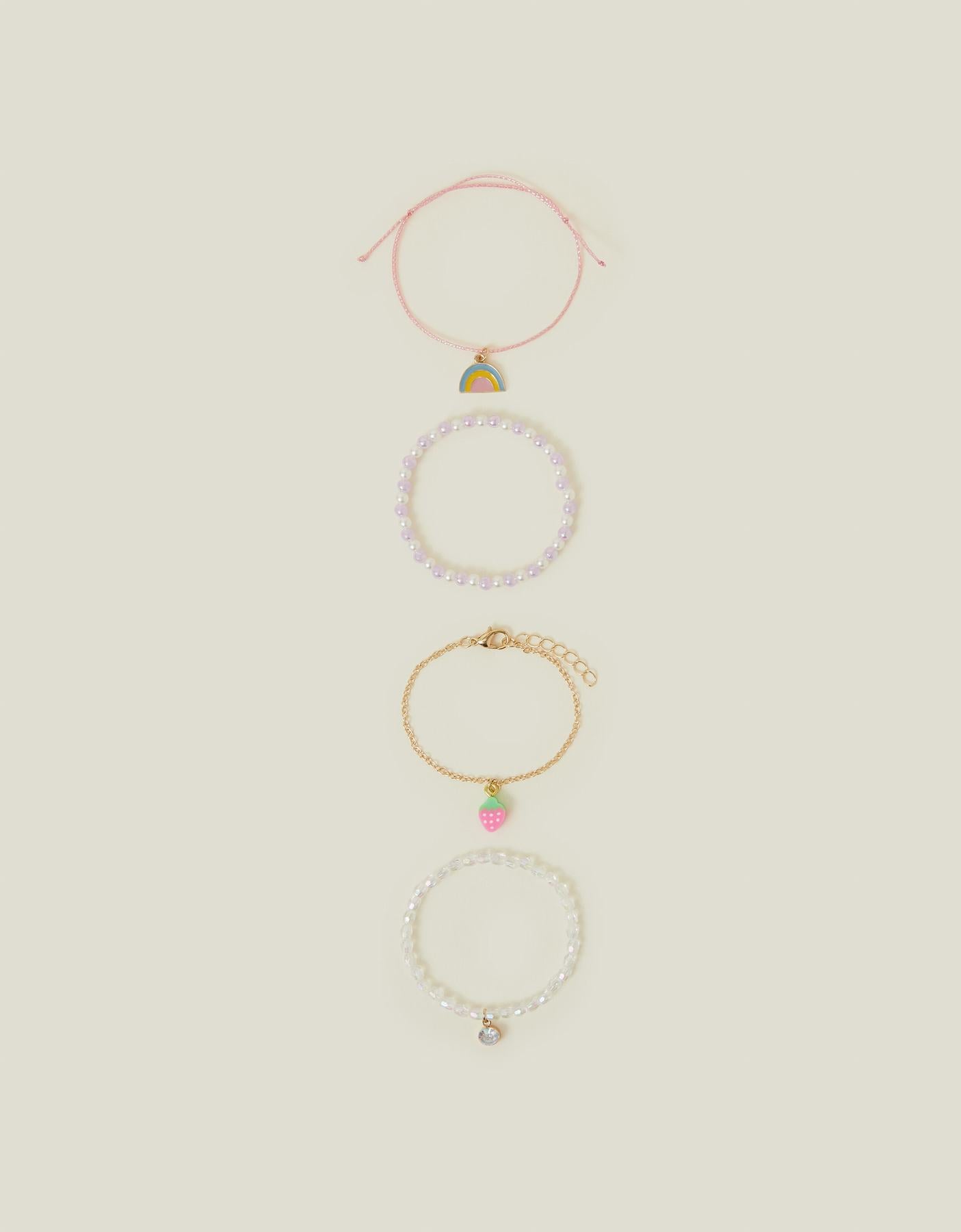 4-Pack Girls Spring Friendship Bracelets