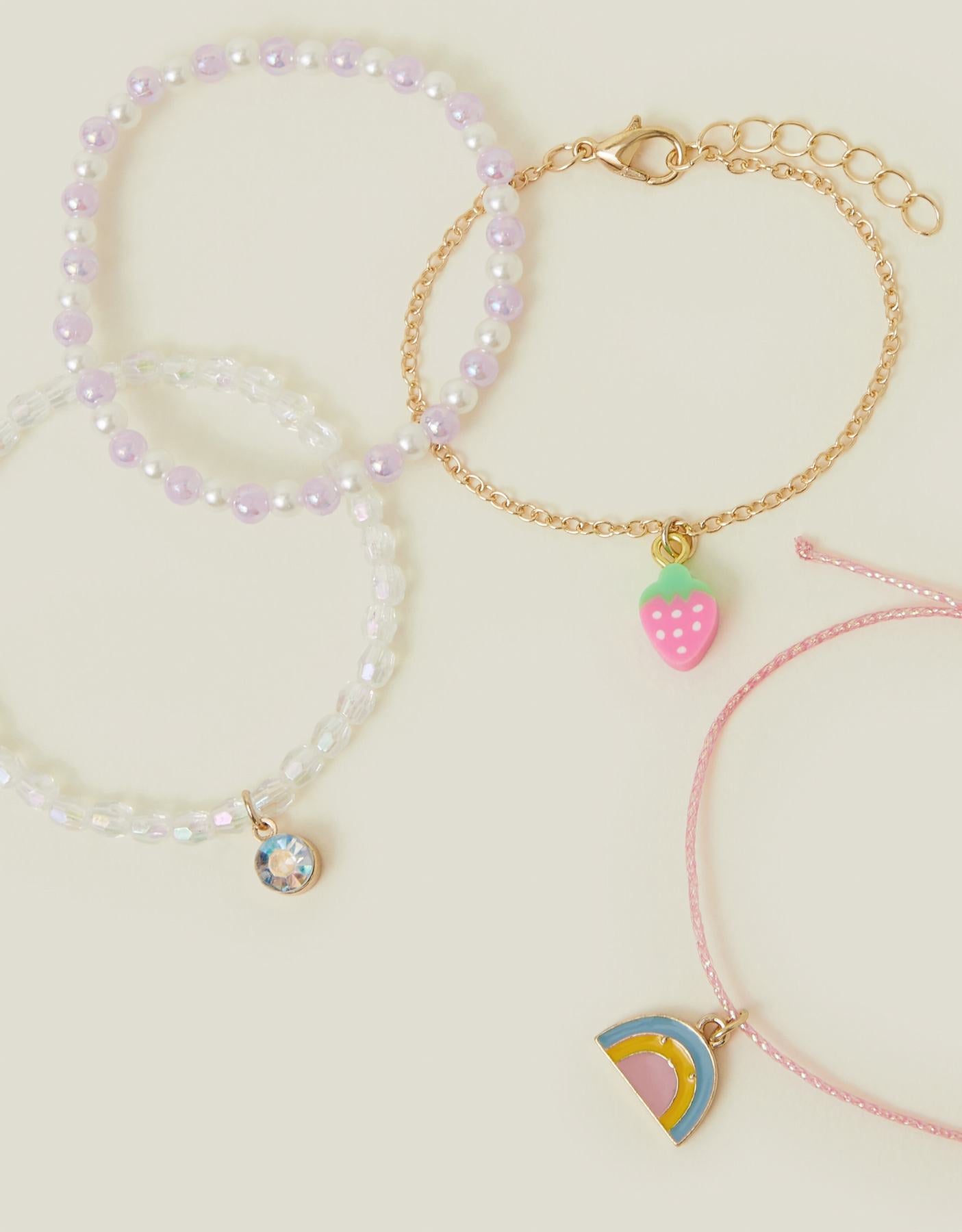 4-Pack Girls Spring Friendship Bracelets