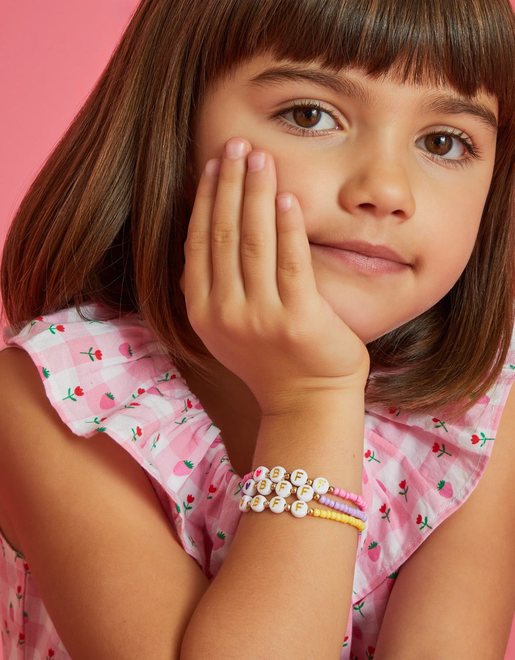 3-Pack Girls BBF Bead Friendship Bracelets