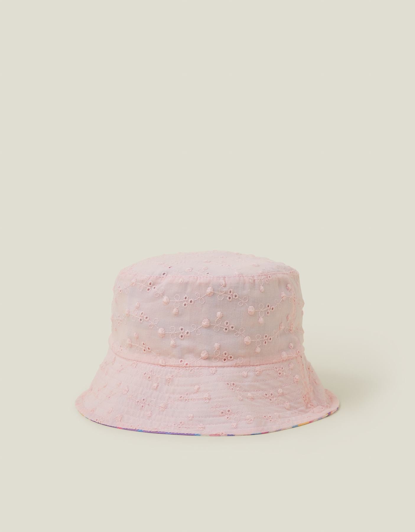 Girls Reversible Check Print Bucket Hat