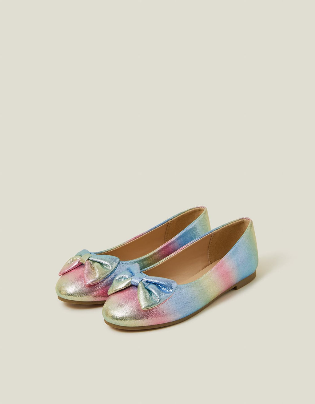 Girls Ombre Metallic Ballet Flats