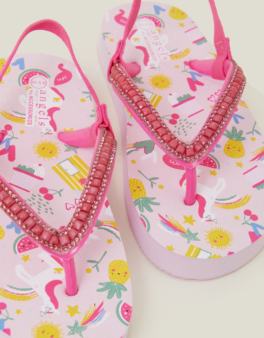 Girls Sunbeam Print Flip Flops