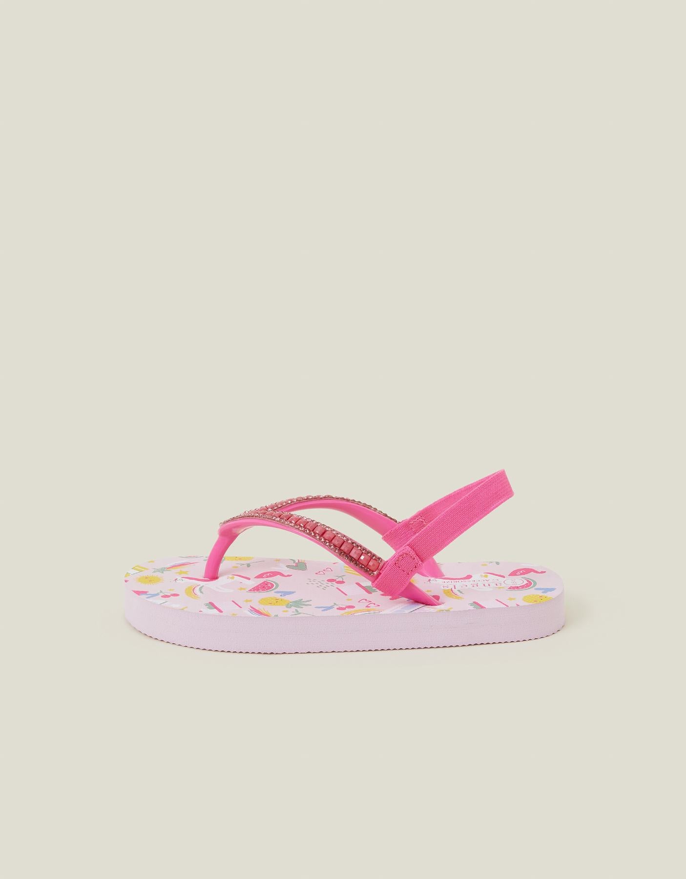 Girls Sunbeam Print Flip Flops