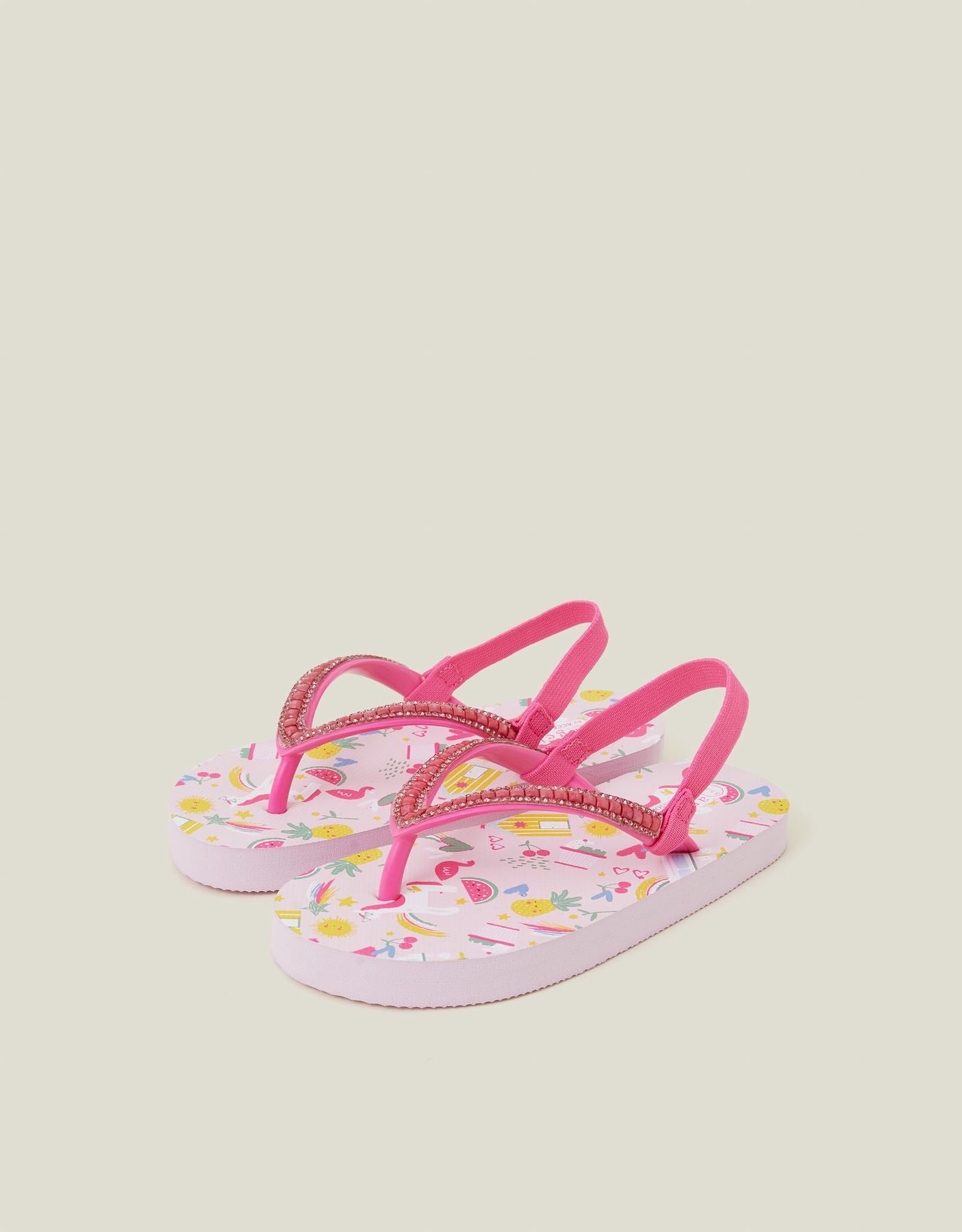 Girls Sunbeam Print Flip Flops