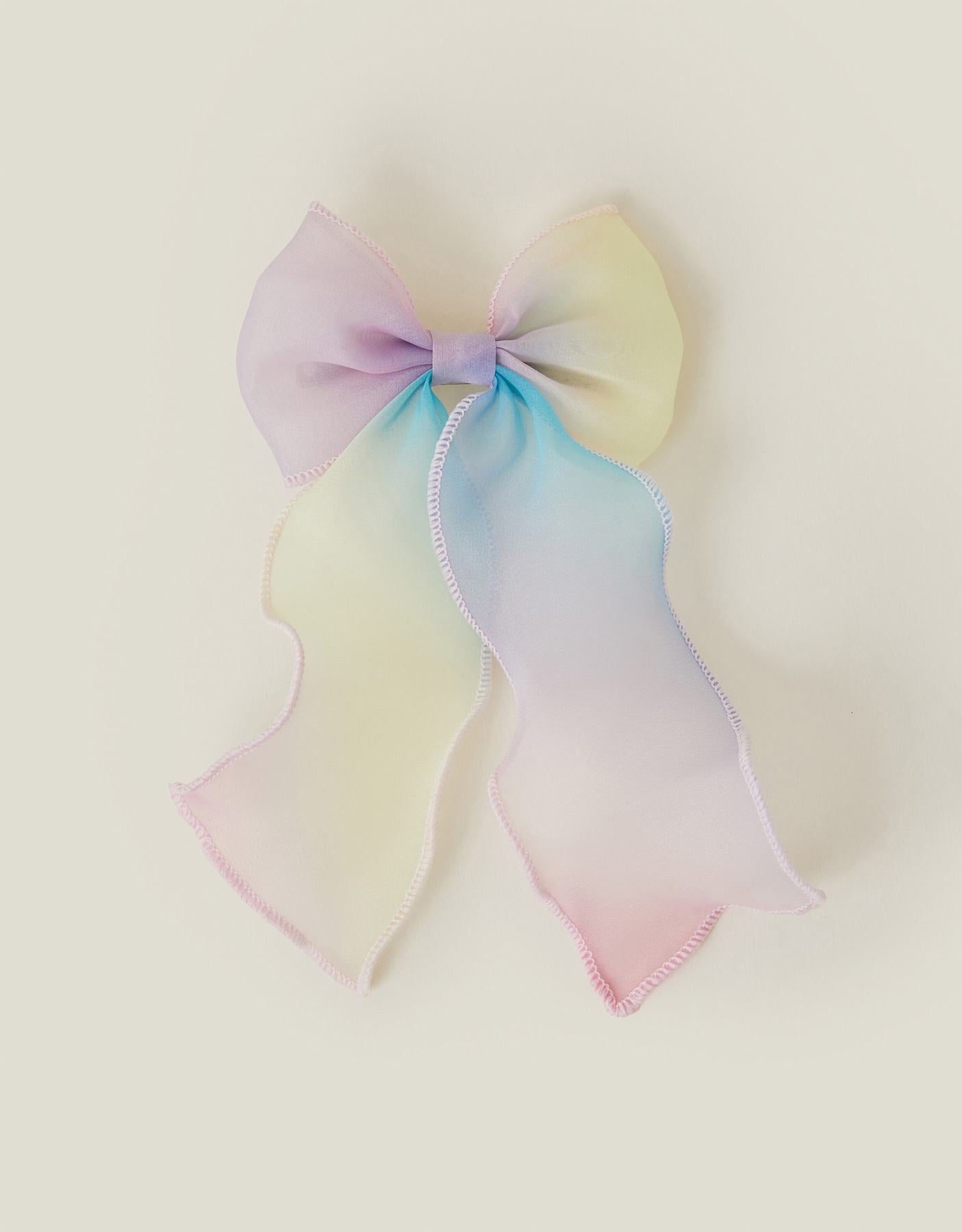 Girls Ombre Bow Barrette Hair Clip