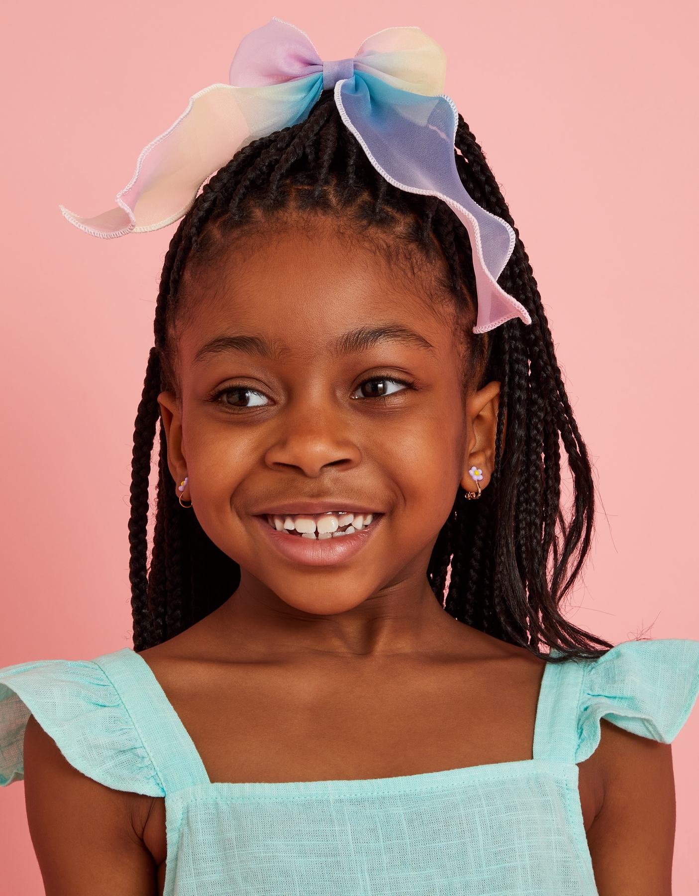 Girls Ombre Bow Barrette Hair Clip