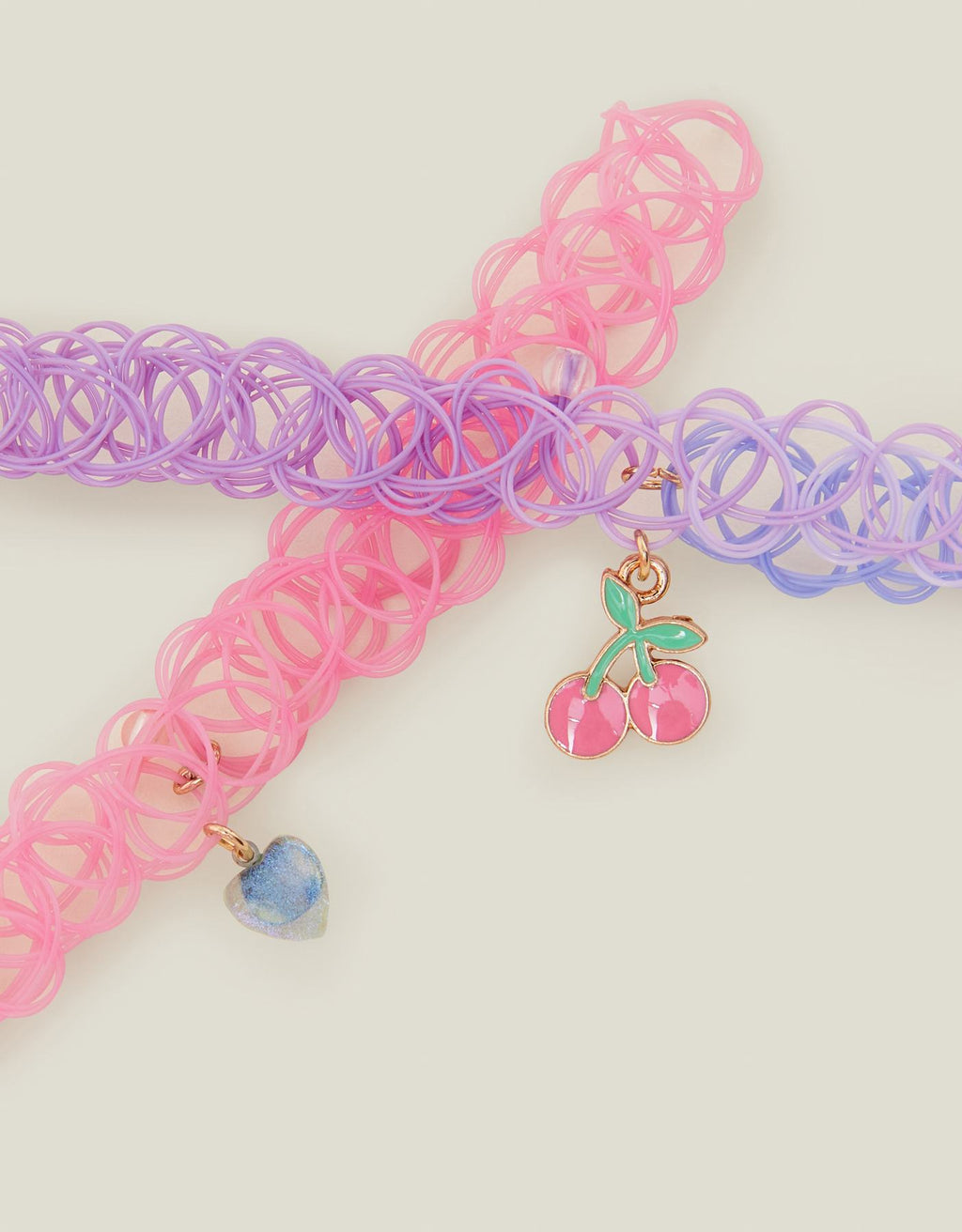 2-Pack Girls Fruit Choker Necklaces