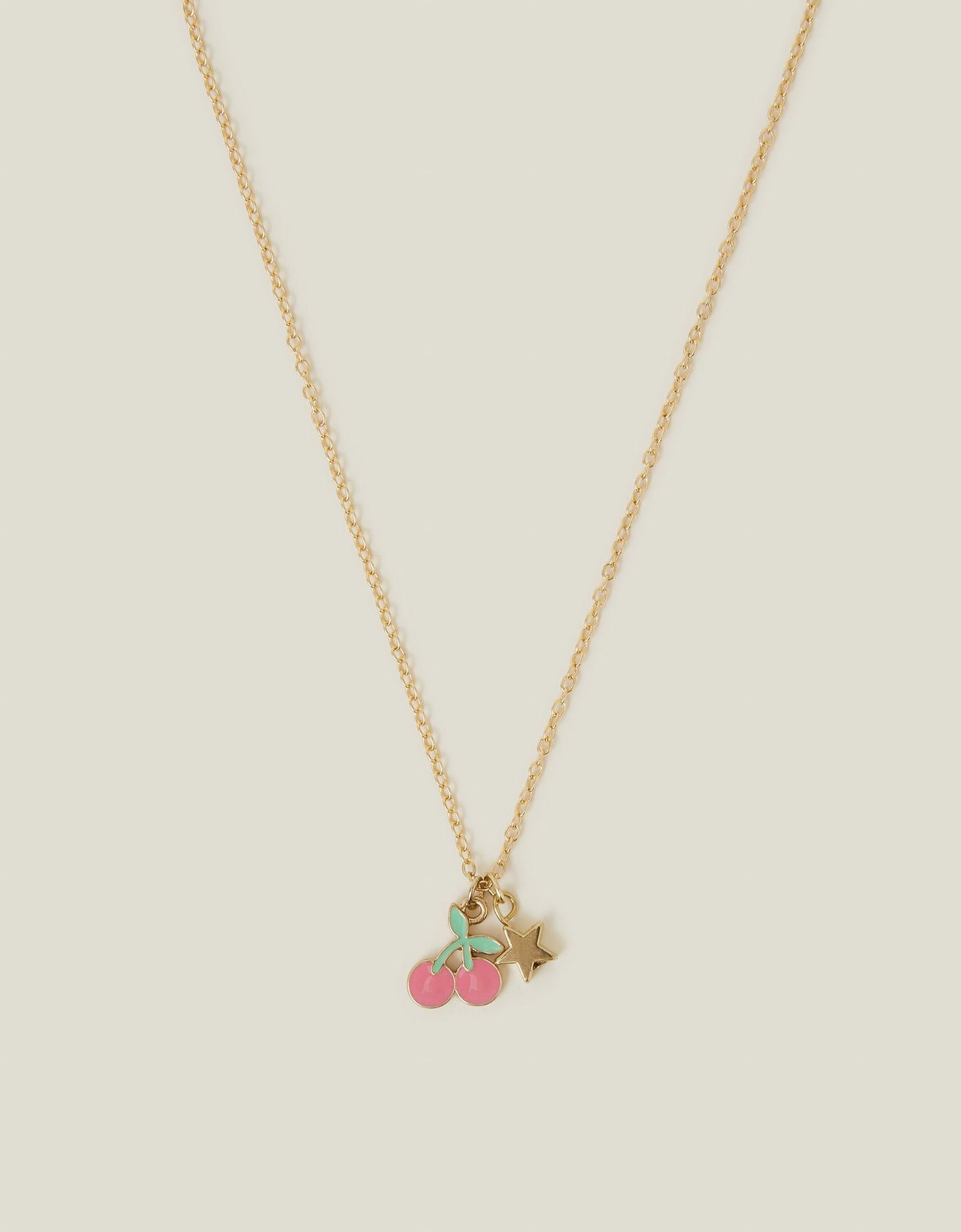 Girls Cherry Pendant Necklace