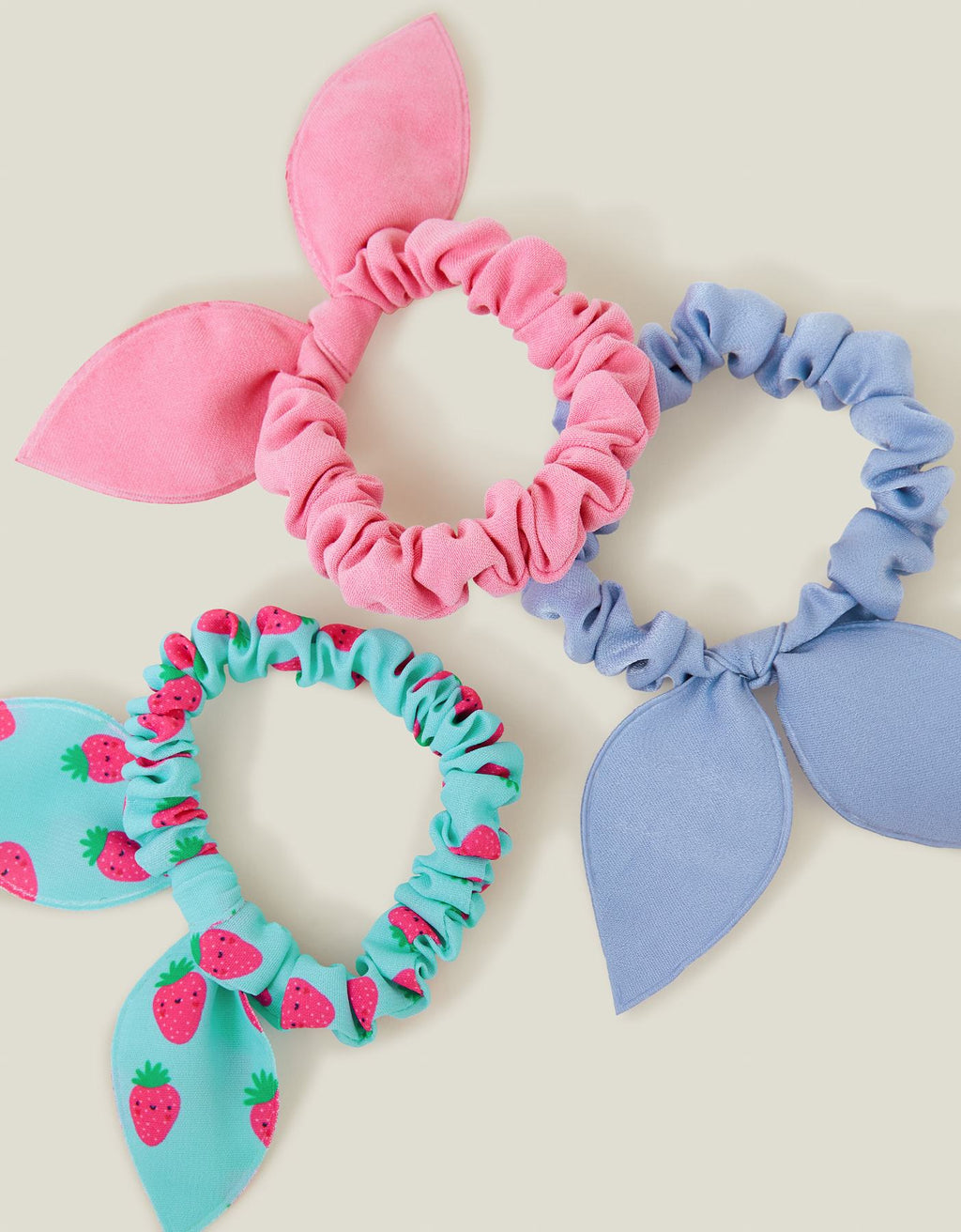 3-Pack Bunny Tie Scrunchies