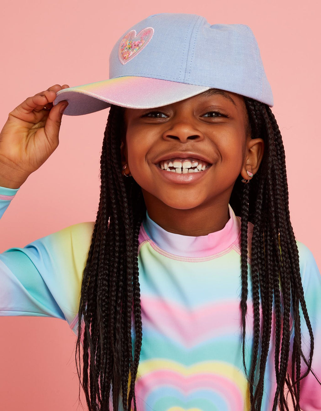 Girls Shake Glitter Cap Multi