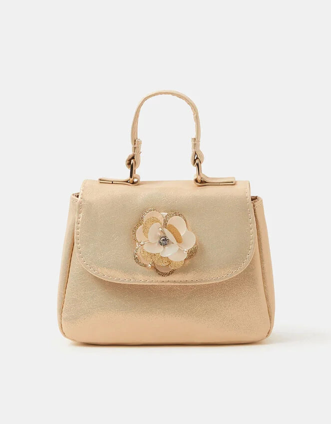 Girls Floral Embellished Handbag