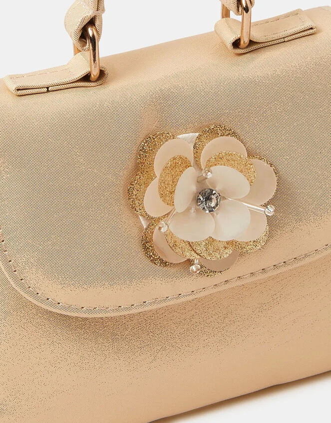 Girls Floral Embellished Handbag