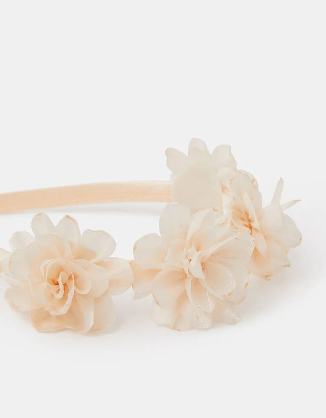 Girls Flower Crown Headband - Gold
