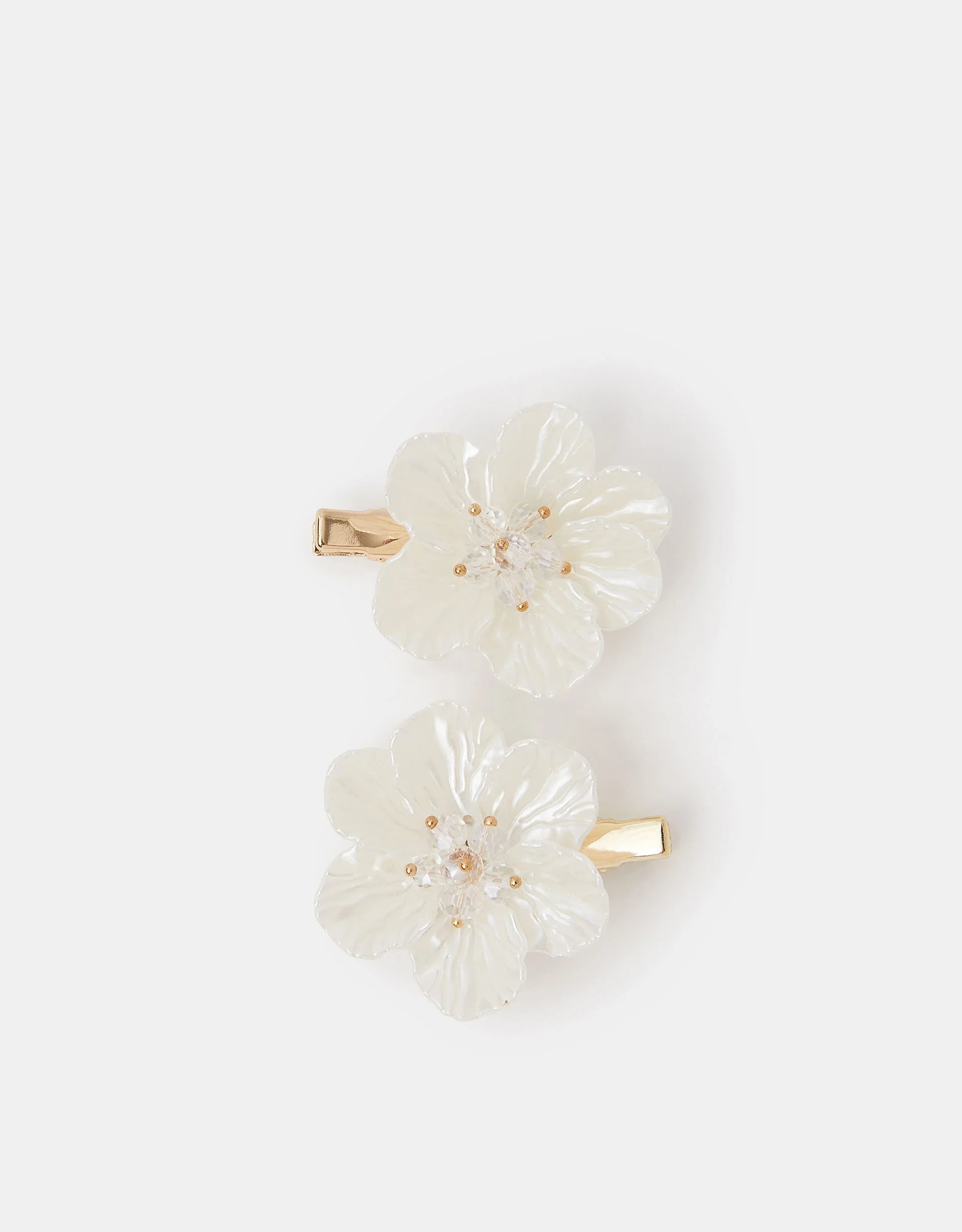 2-Pack Girls Pearl Dahlia Hair Clips