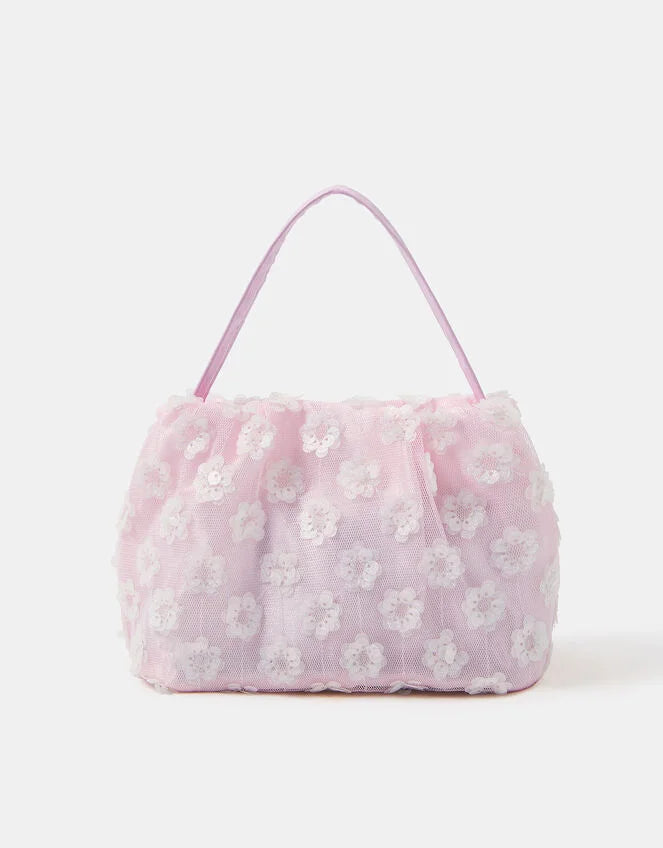 Girls Flower Sequin Shoulder Bag
