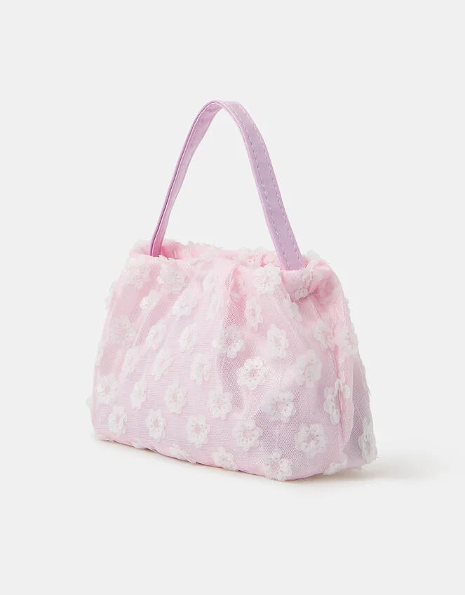 Girls Flower Sequin Shoulder Bag