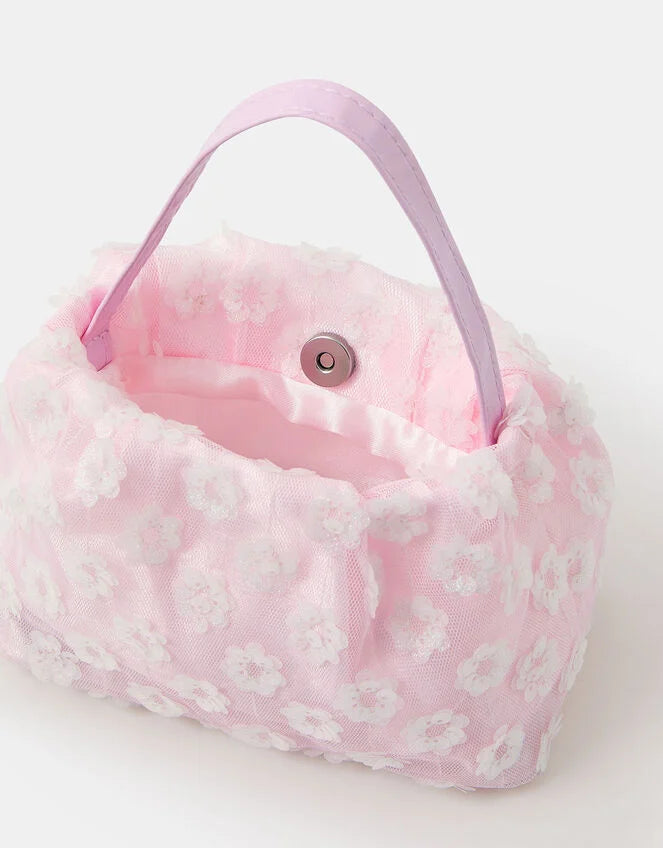 Girls Flower Sequin Shoulder Bag
