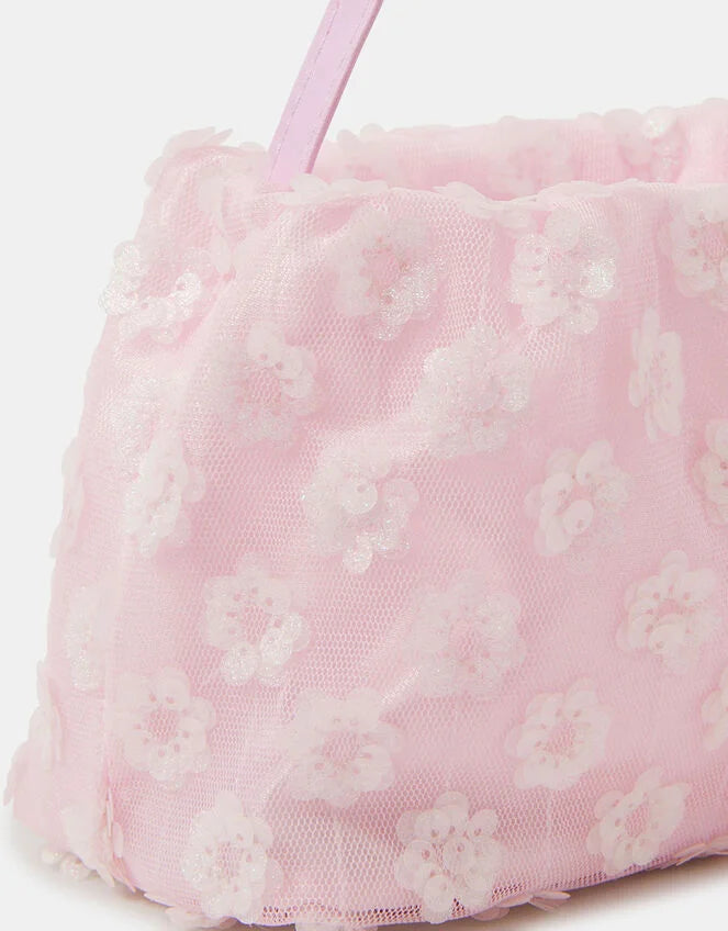 Girls Flower Sequin Shoulder Bag