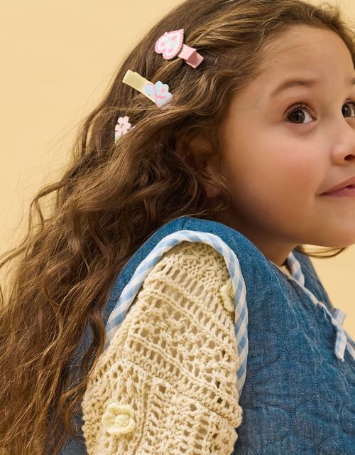 4-Pack Girls Western Hair Clips Multi