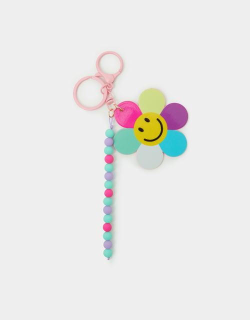 Girls Smiley Flower Bag Charm