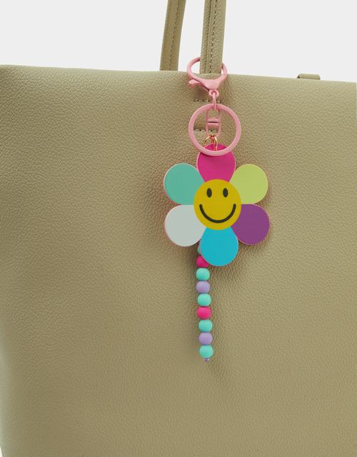 Girls Smiley Flower Bag Charm