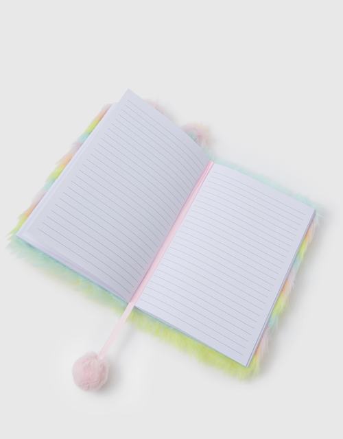 Girls Ombré Fluffy Bunny A5 Notebook