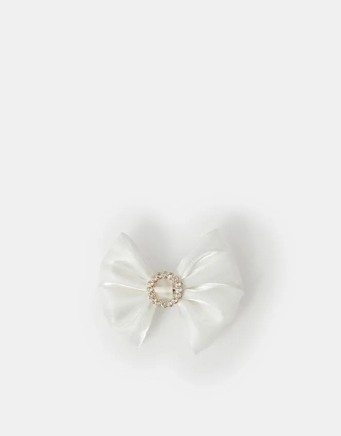 Girls Bling Satin Bow Hair Clip