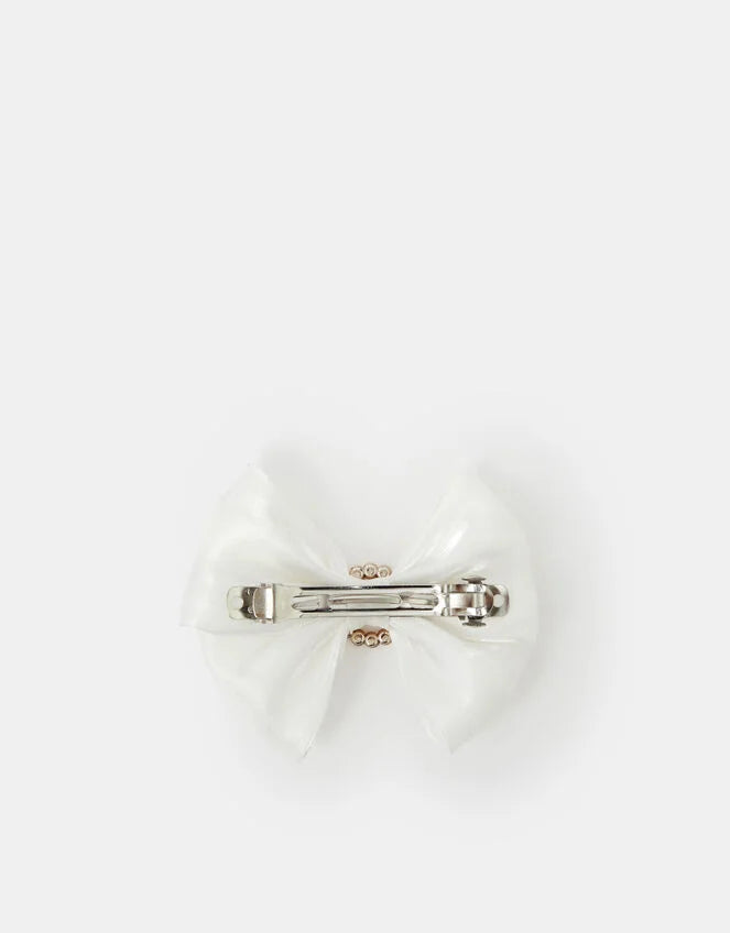 Girls Bling Satin Bow Hair Clip
