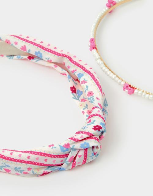 2-Pack Girls Floral Headbands