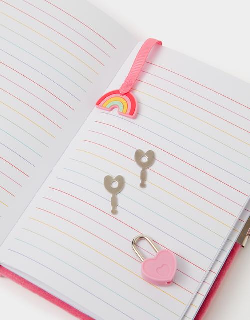 Girls Lockable Rainbow Velvet Journal