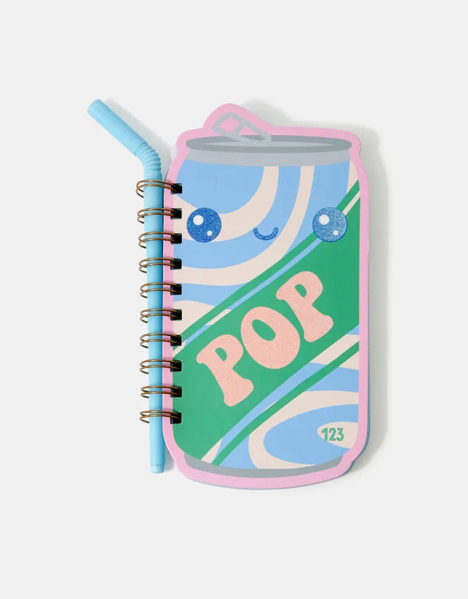 Girls Soda Pop Notebook & Straw Pen