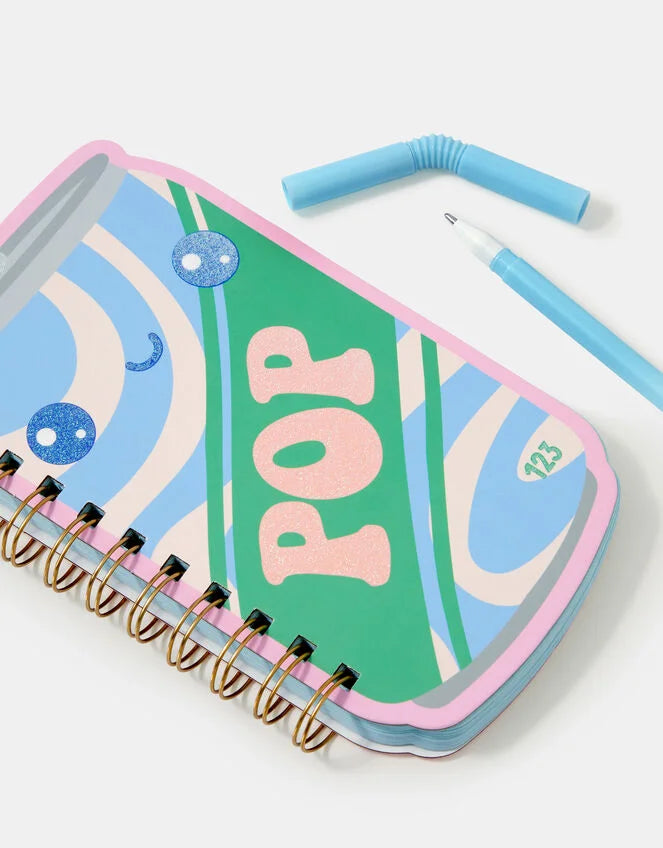 Girls Soda Pop Notebook & Straw Pen