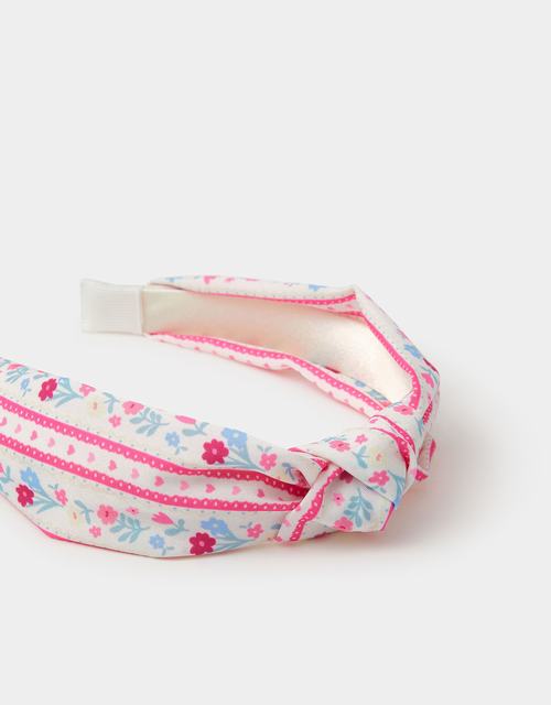 Girls Floral Print Knot Headband