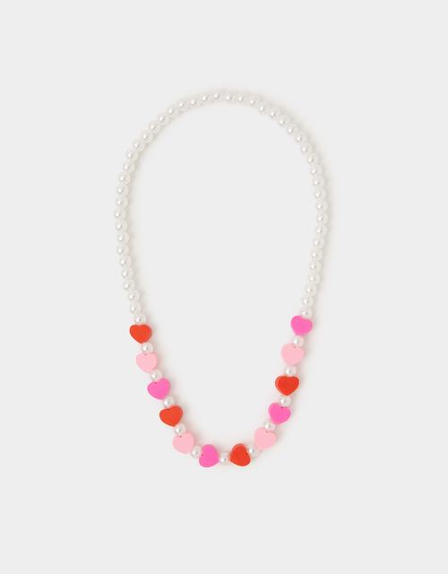 Girls Beaded Heart Necklace