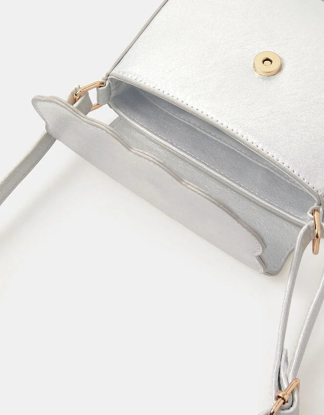 Girls Metallic Scallop Bag