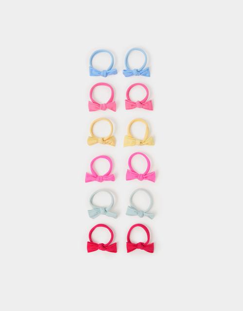 12-Pack Girls Mini Bow Hair Bands