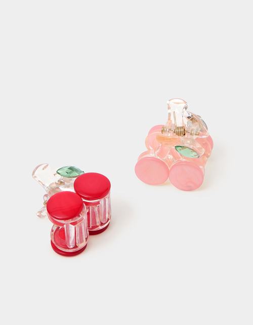 2-Pack Girls Mini Cherry Claw Clips