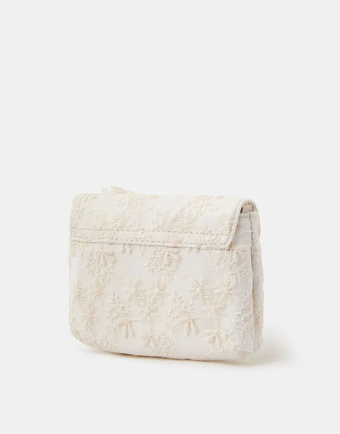 Girls Floral Lace Bow Bag