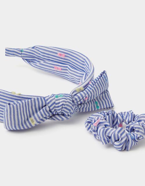 Girls Stripe Headband & Scrunchie Set