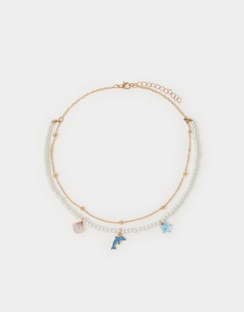 Girls Aquatic Animal Layered Necklace