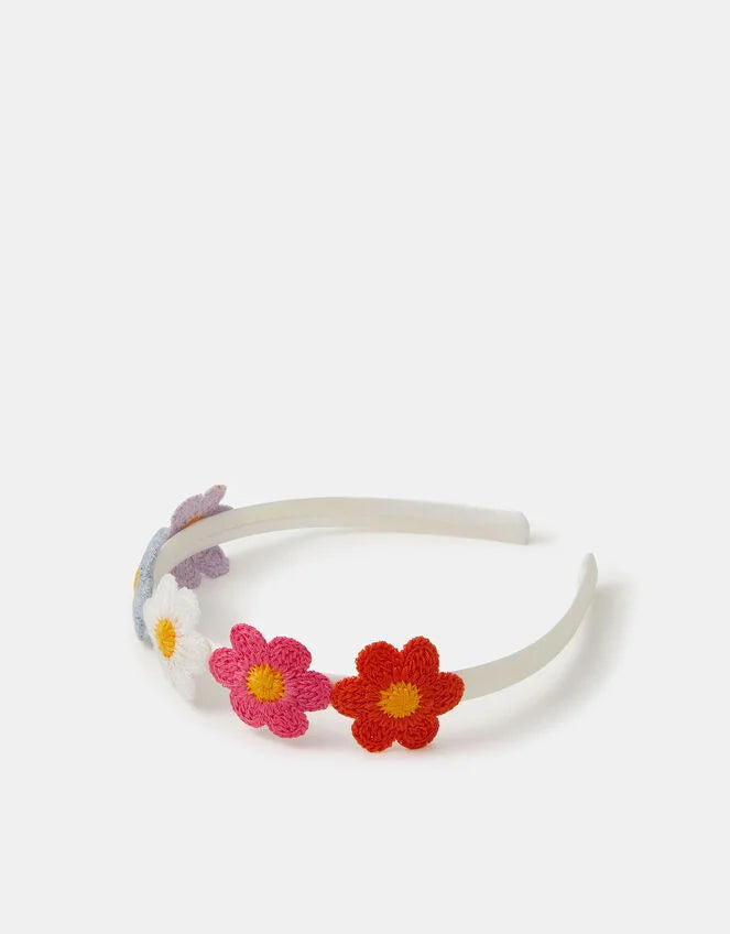Girls Crochet Flower Headband